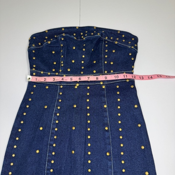 Forever 21 Strapless Studded Denim Mini Dress XS NWT - Picture 4 of 13